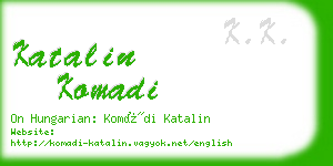 katalin komadi business card